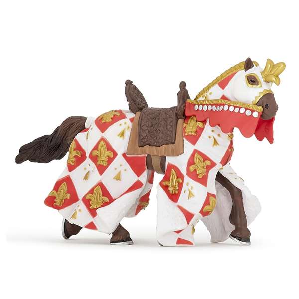Papo Figura caballo flor de lis blanco 15X6X9CM