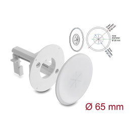 DeLOCK Paso de cables de silicona redondo Ø 65 mm blanco