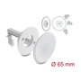 DeLOCK Paso de cables de silicona redondo Ø 65 mm blanco