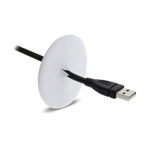 DeLOCK Paso de cables de silicona redondo Ø 65 mm blanco DeLOCK Paso de cables de silicona redondo Ø 65 mm blanco