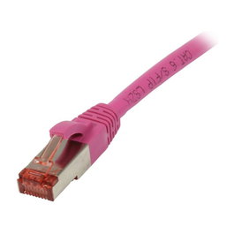 Synergy21 Patchkabel RJ45 CAT6 250Mhz, 1,0m magenta, S-STP(S/FTP), TPE/LSZH(Superflex)