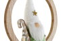 DKD Home Decor Decoración Colgante de Madera Gnomo Surtido 2 Colores
