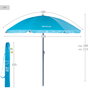 Aktive Sombrilla de playa azul de 180 cm con mástil inclinable
