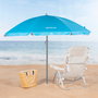 Aktive Sombrilla de playa azul de 180 cm con mástil inclinable
