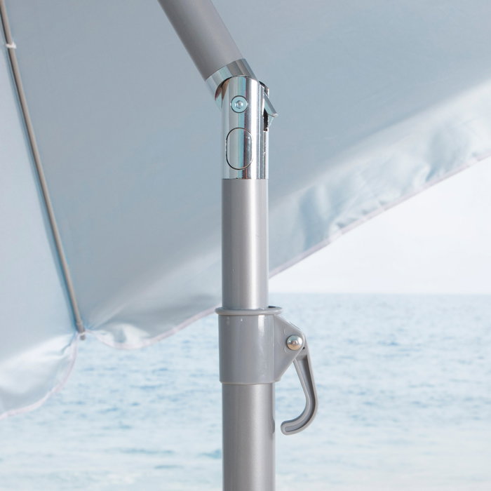 Aktive Sombrilla de playa azul de 180 cm con mástil inclinable