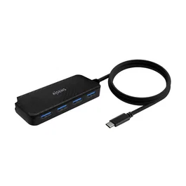 Aisens Hub USB 3.1 USB-C a 4x USB-A Negro 60cm