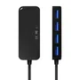 Aisens Hub USB 3.1 USB-C a 4x USB-A Negro 60cm A109-0716