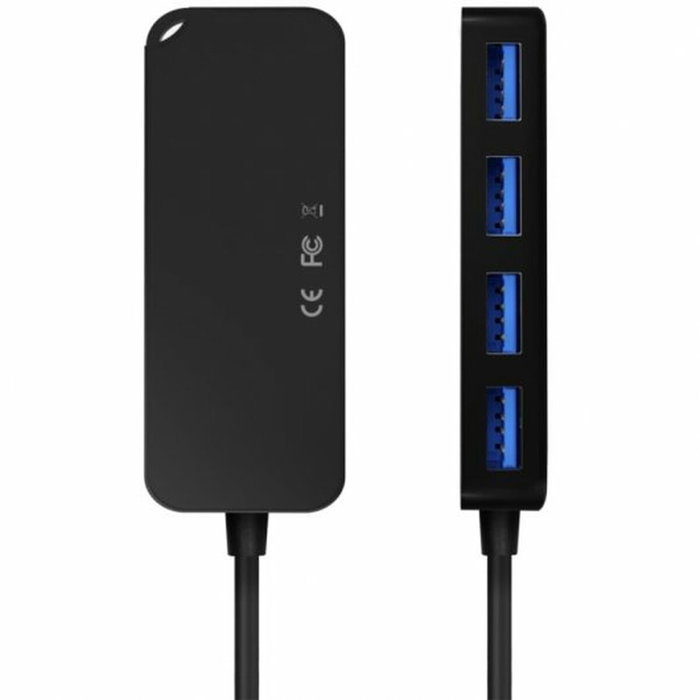 Aisens Hub USB 3.1 USB-C a 4x USB-A Negro 60cm