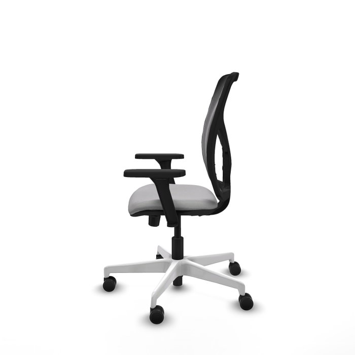 PIQUERAS Y CRESPO Silla de oficina Motilla con mecanismo Sincro/Traslack, Gris claro y Negro
