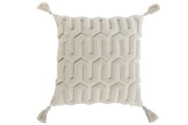 DKD Home Decor Cojin Boho Crudo Poliester 8 x 45 x 45 cm (2 Unidades)