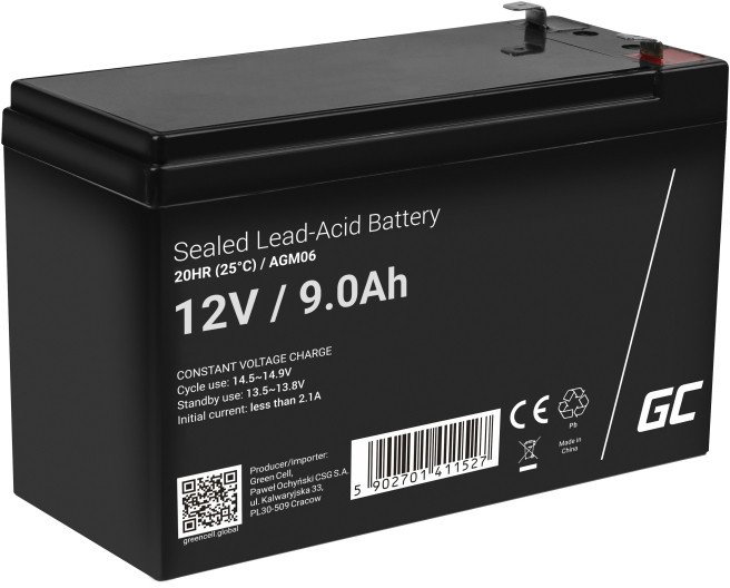 Green Cell AGM06 Batería de reemplazo 12V/9Ah