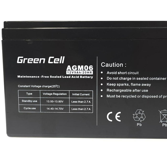 Green Cell AGM06 Batería de reemplazo 12V/9Ah