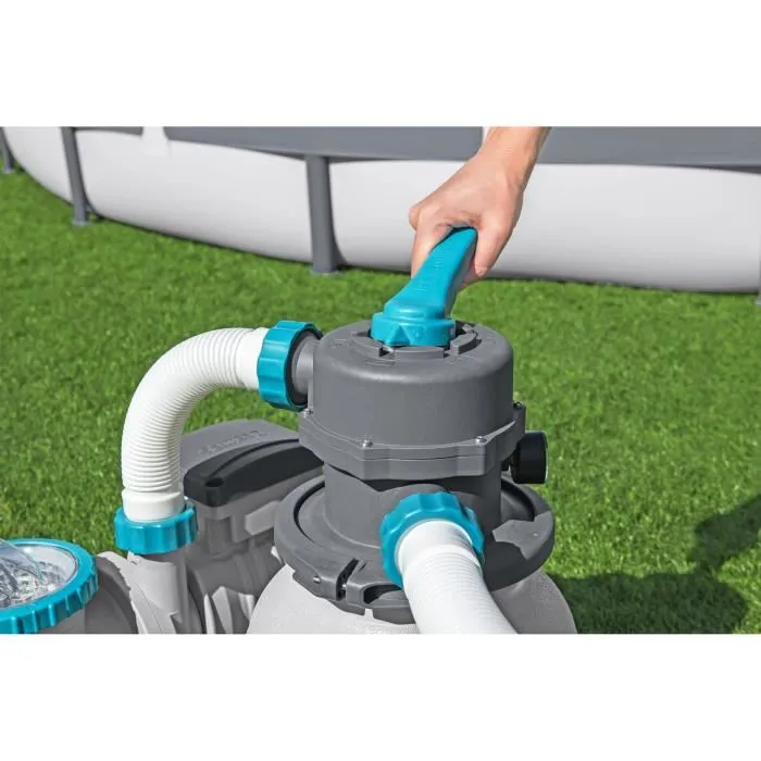 Bestway BES6941607361320 Bomba de filtración de arena para piscinas hasta 42 m³ con prefiltro 6.056 L/h