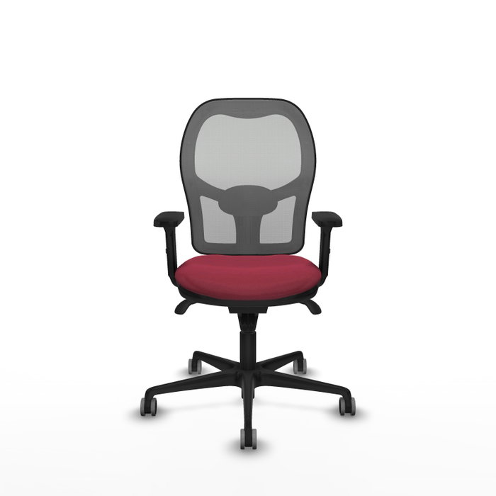PIQUERAS Y CRESPO Silla de oficina Jorquera, Tela Granate y Malla Gris PIQUERAS Y CRESPO Silla de oficina Jorquera, Tela Granate y Malla Gris