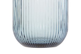 DKD Home Decor Vasos de Cristal Colección Fine Stripes Garbo, Azul, 240ml, Apto Lavavajillas, Set de 6 Piezas