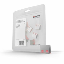 Lindy Bloqueador de Puerto USB Tipo A, Rosa, Pack de 10