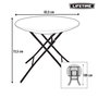 Mesa Plegable Lifetime Blanco Redonda Acero Plástico 83 x 73,5 cm