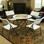Mesa Plegable Lifetime Blanco Redonda Acero Plástico 83 x 73,5 cm