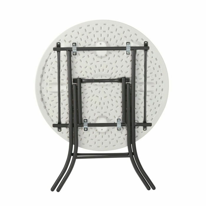 Mesa Plegable Lifetime Blanco Redonda Acero Plástico 83 x 73,5 cm