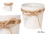 Ibergarden Macetero Tela Con Lazo 11x12x11 cm Blanco (Set de 24)