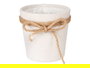 Ibergarden Macetero Tela Con Lazo 11x12x11 cm Blanco (Set de 24)