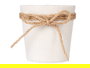 Ibergarden Macetero Tela Con Lazo 11x12x11 cm Blanco (Set de 24)