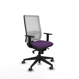 PIQUERAS Y CRESPO Silla de oficina Horna Morado y Blanco con Mecanismo Sincro