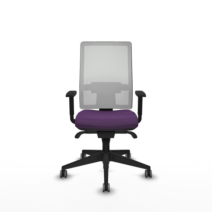PIQUERAS Y CRESPO Silla de oficina Horna Morado y Blanco con Mecanismo Sincro