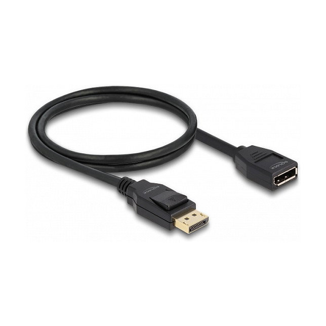 DeLOCK Cable de extensión DisplayPort 1.2 4K 60 Hz 1 m, Negro