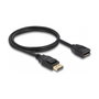 DeLOCK Cable de extensión DisplayPort 1.2 4K 60 Hz 1 m, Negro