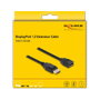 DeLOCK Cable de extensión DisplayPort 1.2 4K 60 Hz 1 m, Negro