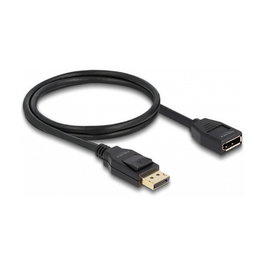 DeLOCK Alargador Cable DisplayPort 1.2, 4K 60Hz 1m, 3840x2160 Pixeles, Conector Macho a Hembra (Verlängerungskabel)