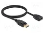 DeLOCK Cable de extensión DisplayPort 1.2 4K 60 Hz 1 m, Negro