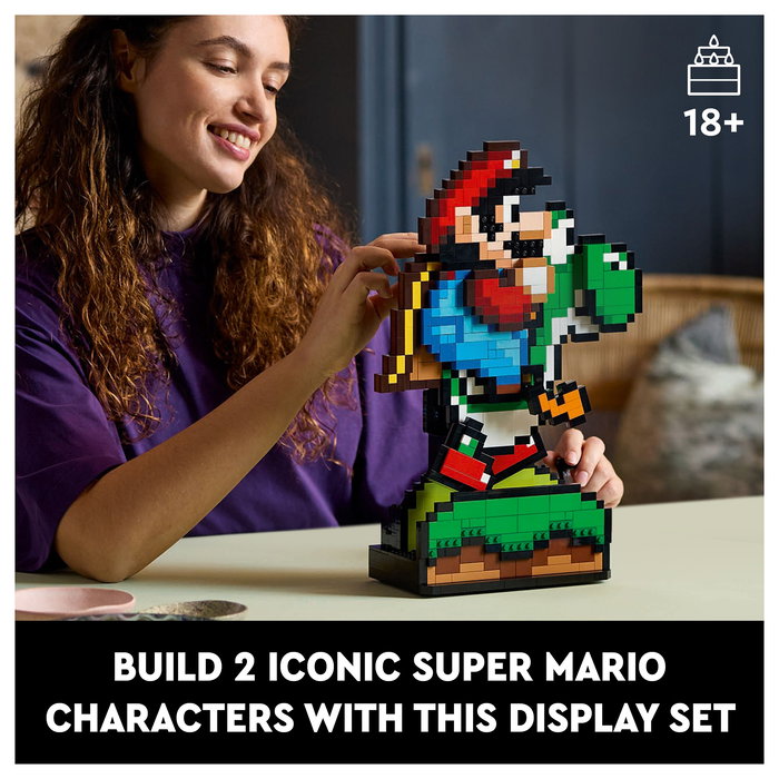 LEGO Super Mario World Set de Construcción Mario y Yoshi 1215 Piezas - Juego de Construcción