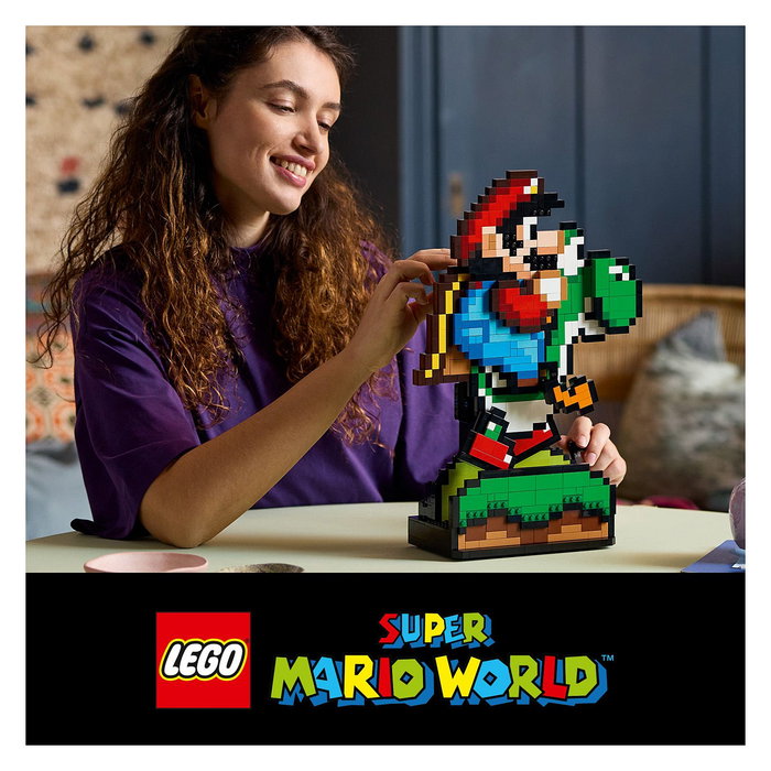 LEGO Super Mario World Set de Construcción Mario y Yoshi 1215 Piezas - Juego de Construcción