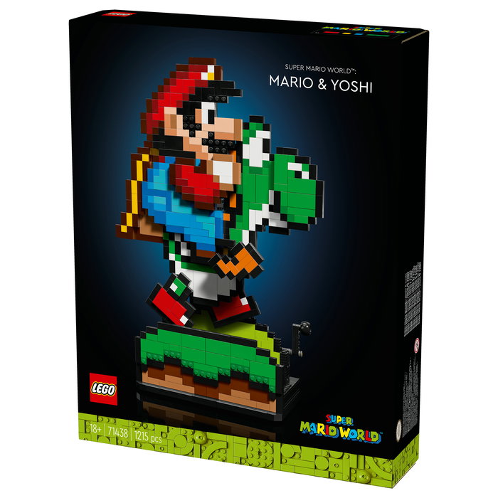 LEGO Super Mario World Set de Construcción Mario y Yoshi 1215 Piezas - Juego de Construcción
