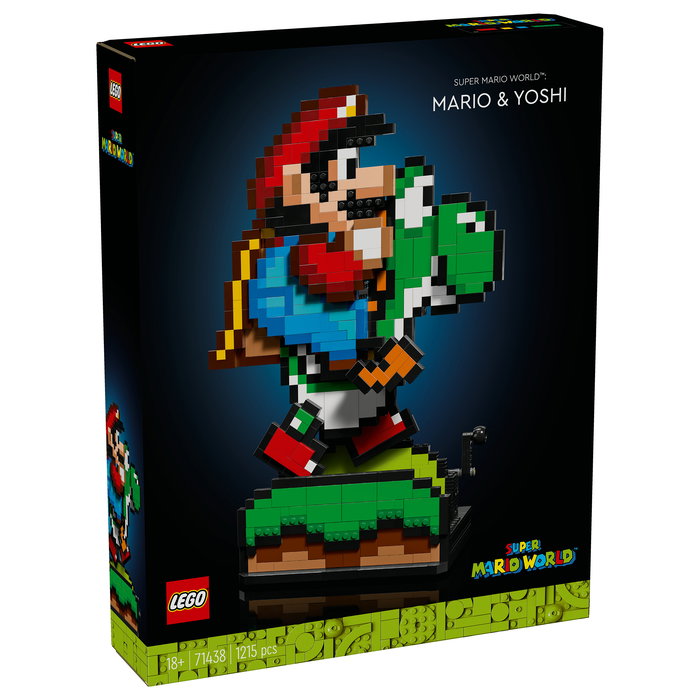 LEGO Super Mario World Set de Construcción Mario y Yoshi 1215 Piezas - Juego de Construcción