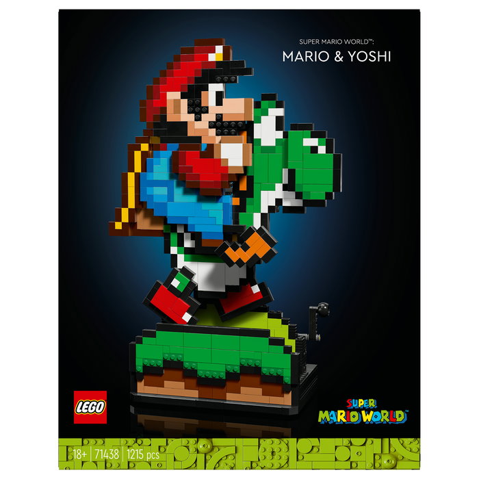LEGO Super Mario World Set de Construcción Mario y Yoshi 1215 Piezas - Juego de Construcción