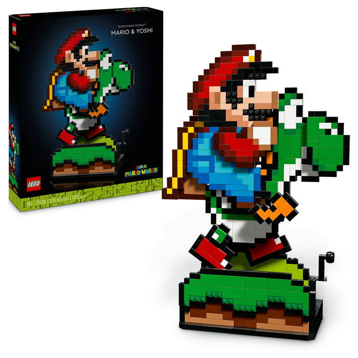 LEGO Super Mario World Set de Construcción Mario y Yoshi 1215 Piezas - Juego de Construcción