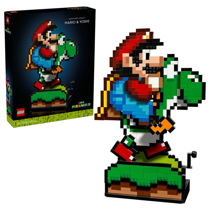 LEGO Super Mario World Set de Construcción Mario y Yoshi 1215 Piezas - Juego de Construcción