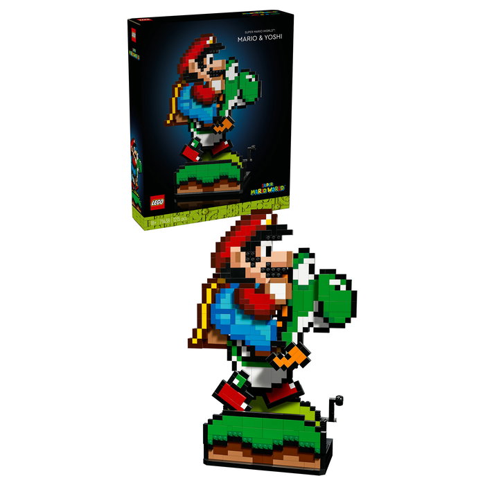 LEGO Super Mario World Set de Construcción Mario y Yoshi 1215 Piezas - Juego de Construcción