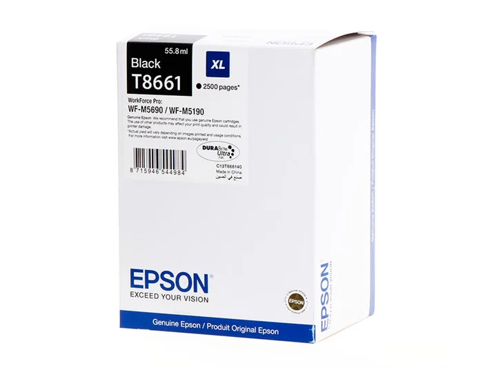 Epson T8661 XL Tinta Negra Original para WF-M5190DW/M5690DWF