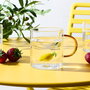 Home Deco Factory - Mug Vidrio Colección Secret Glass, Figura de Fruta (Fresa, Cereza, Limón), Vidrio Borosilicatado, 300 ml, Apto Microondas