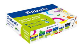 Tempera Pelikan 40 Ml (Bote) 742/40S Estuche De 6 + Pincel