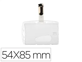 Q-Connect Identificador con pinza metálica uso vertical/horizontal 54x85 mm