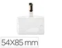 Q-Connect Identificador con pinza metálica uso vertical/horizontal 54x85 mm