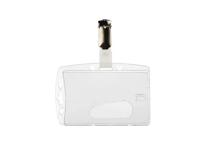 Q-Connect Identificador con pinza metálica uso vertical/horizontal 54x85 mm