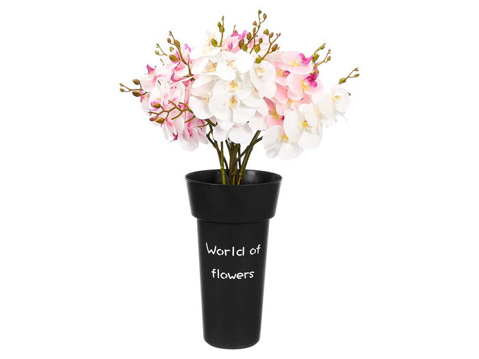 Giftdecor Jarron Florista Negro 43 cm (Alto) x 25 cm (Ancho) x 25 cm (Largo) (Set de 12)