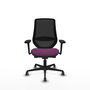 PIQUERAS Y CRESPO Silla de oficina Mardos con mecanismo Sincro/Traslack, Morado y Negro