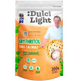 DULCILIGHT Eritritol 300G Vegano Sin Gluten Apto para Diabéticos Keto Friendly Edulcorante Sin Calorías